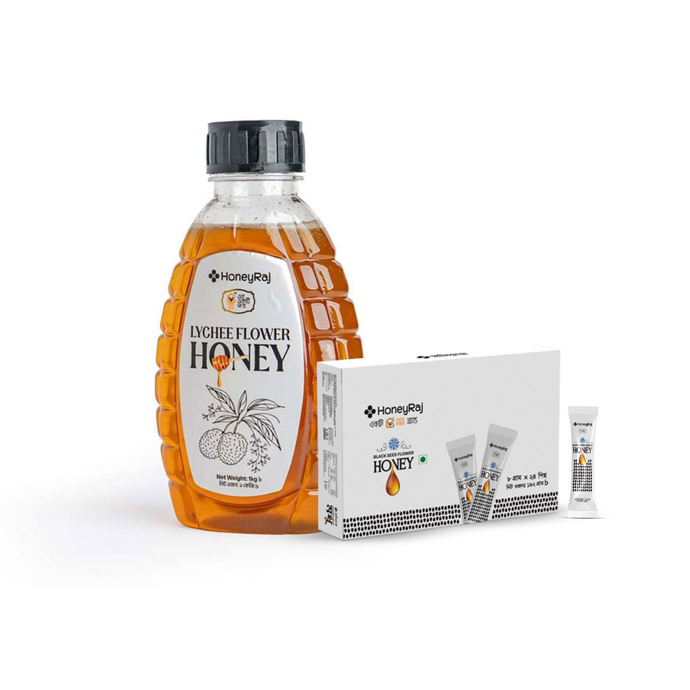 Lychee Flower Honey (1 kg) & Black Seed Honey Sachet Combo