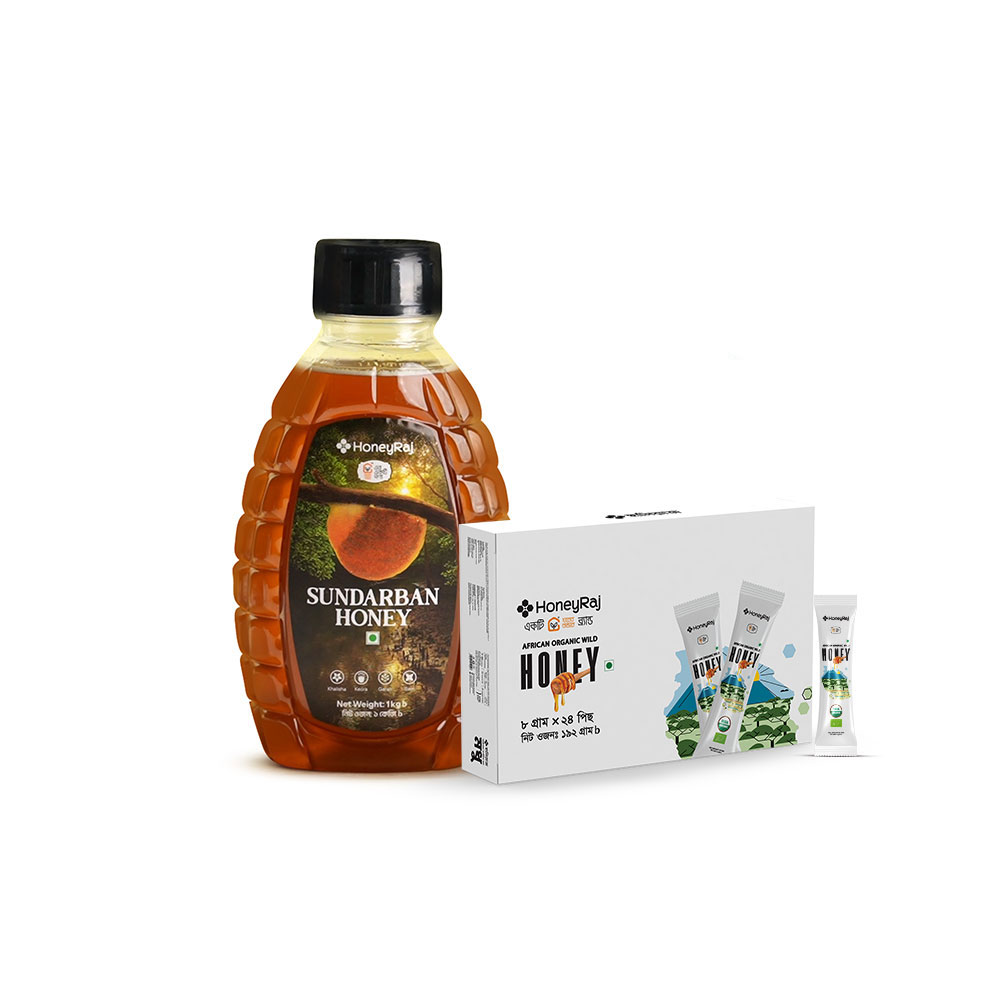 Sundarban Honey (1 Kg) & African Honey Sachet Combo
