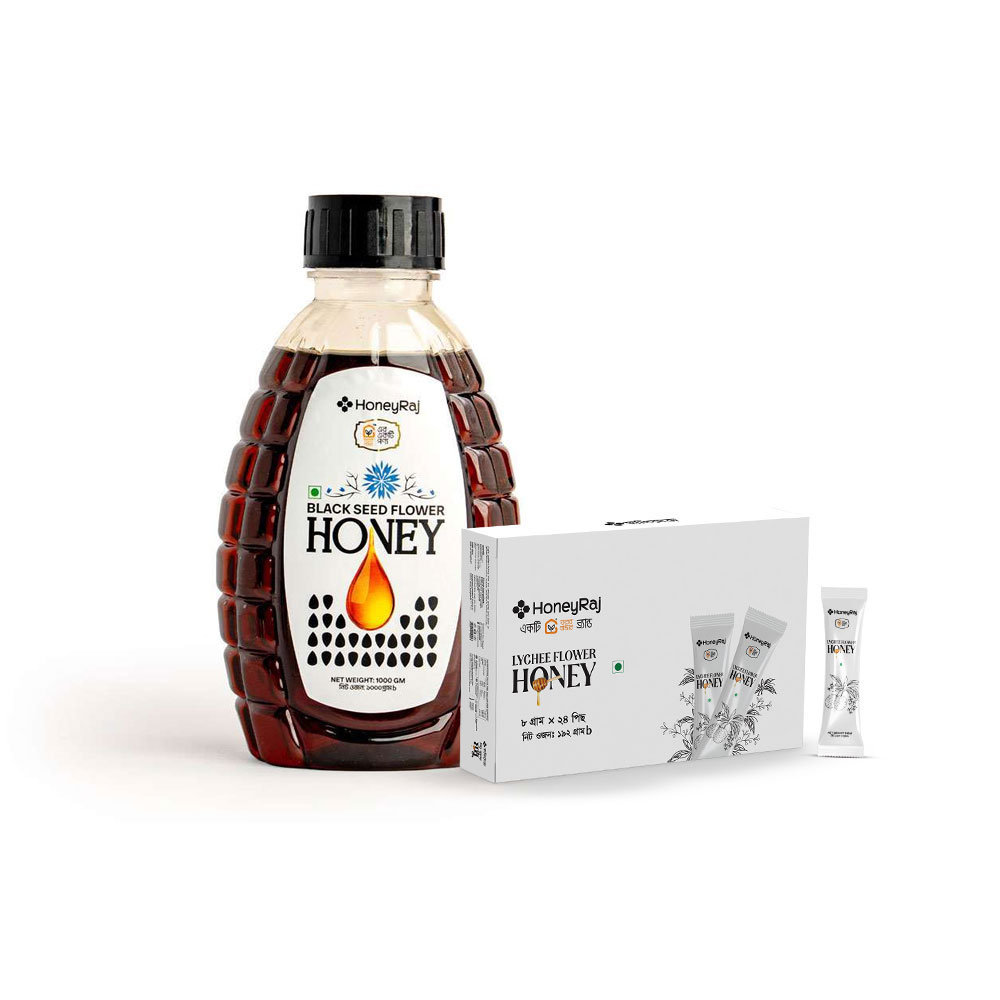Black Seed Honey (1 Kg) & Lychee Honey Sachet Combo