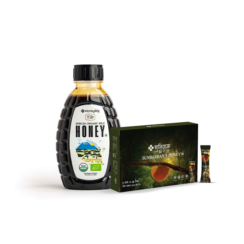 African Honey (1 Kg) & Sundarban Honey Sachet Combo